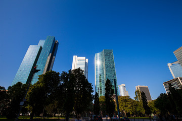 Fototapeta na wymiar Frankfurt am Main. View of skyscrapers in financial center.