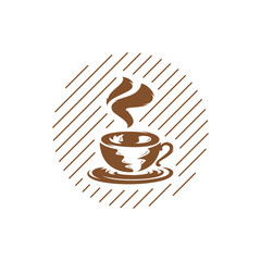 Coffee logo design vector template. Coffee label, Badge, Emblem. Illustration
