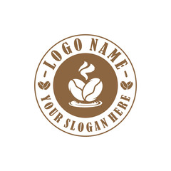 Coffee logo design vector template. Coffee label, Badge, Emblem. Illustration