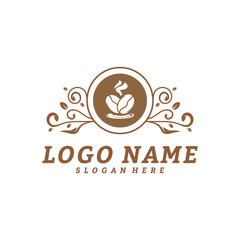 Coffee logo design vector template. Coffee label, Badge, Emblem. Illustration