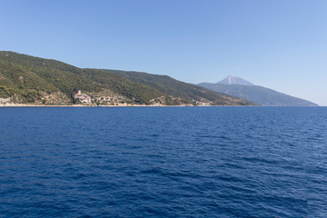 Fototapeta na wymiar Landscape of Mount Athos, Greece