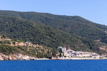 Fototapeta premium Xenophontos monastery at Mount Athos, Greece