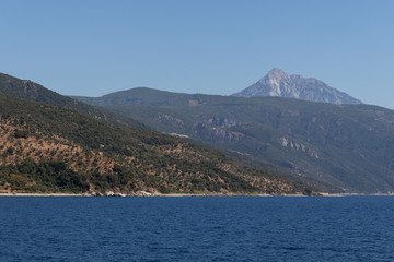 Fototapeta premium Landscape of Mount Athos, Greece