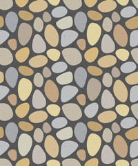 Seamless laid stone pattern in natural tones. Vector illustration.