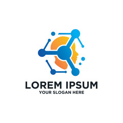 Brain Tech logo Template