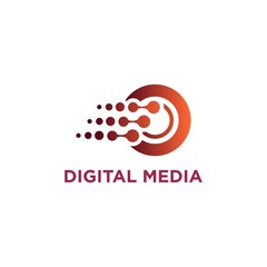 Digital Abstract Technology Logo Stock Vector 