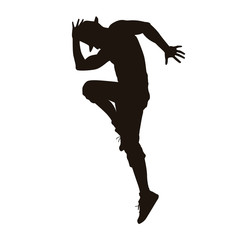 Fototapeta na wymiar Hip-hop Dancer Silhouette