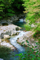 Fototapeta premium 中津川渓谷（猪苗代町・北塩原村）