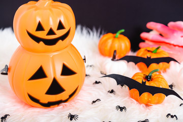 halloween pumpkin with black background
