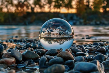 Lensball On The Rocks
