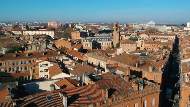 Toulouse, France. Drone shot 1920x1080