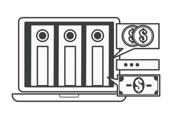 Financial library with files containing information about budget