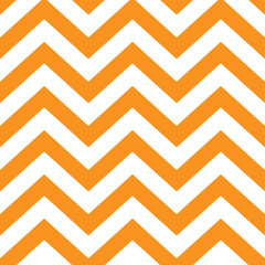 Orange zig zags vector seamless background. Halloween pattern. .