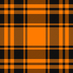 Halloween Tartan plaid. Scottish cage background