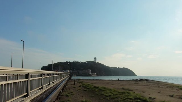 Japanese tourist destination. The road to Enoshima