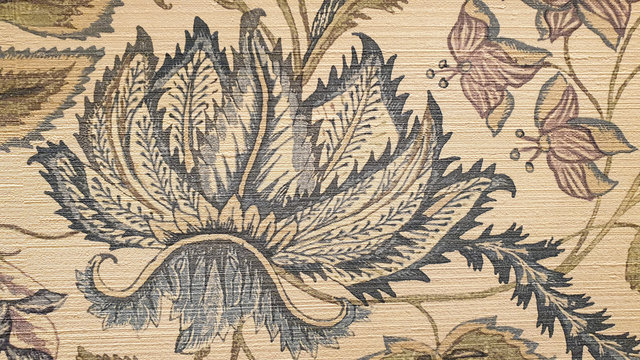 Vintage artistic flowers and leaves wallpaper background