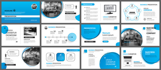 Presentation and slide layout background. Design blue gradient geometric template. Use for business annual report, flyer, marketing, leaflet, advertising, brochure, modern style.