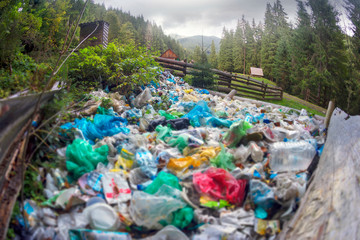 Mountain of trash under the top