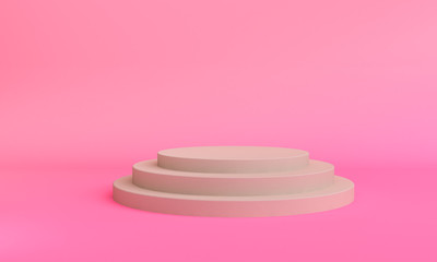 Geometric shape scene Minimal style,  3d rendering.