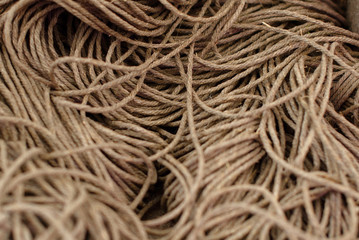 banana tree fiber. threads made of banana tree. 