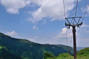 夏の湯沢高原リフト 大峰山方面