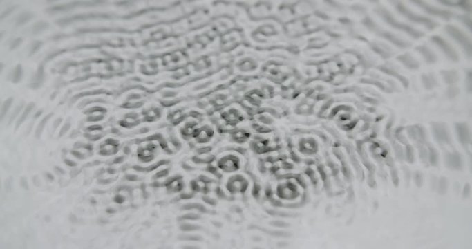 Water forming concentric patterns and other shapes. Shapes get blurred.