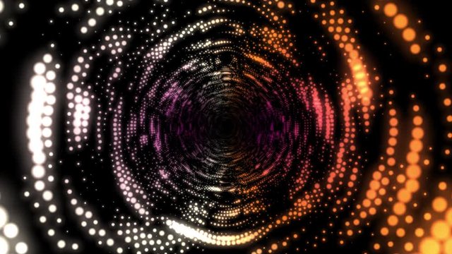 Tunnel dops pattern motion background