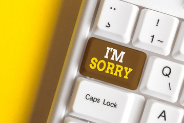 Text sign showing I M Sorry. Business photo text Toask for forgiveness to someone you...