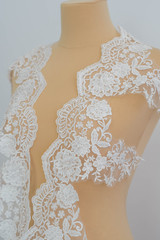 White lace stock photo on dummy, mannequin