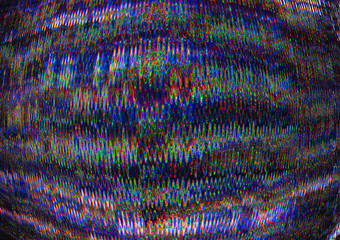 Distorted screen. Glitch error. Purple static noise pattern layer.