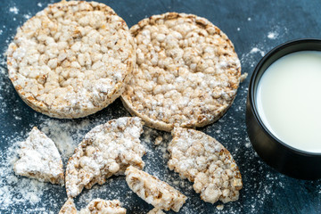 cookies with milk in the early morning