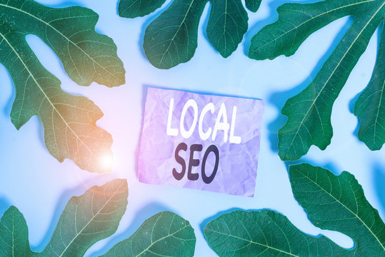 Word writing text Local Seo. Business photo showcasing This is an effective way of marketing your business online