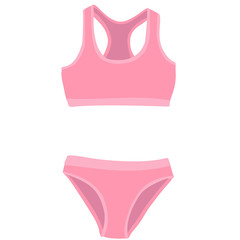 lingerie, panties and bra on a white background