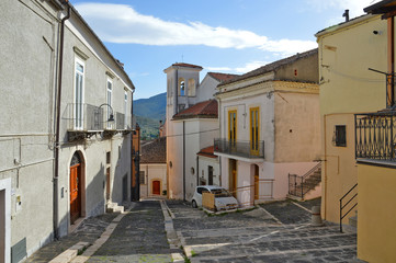 Fototapeta na wymiar An old house in an ancient town in the Basilicata region