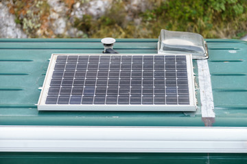 Solar panels on van car top