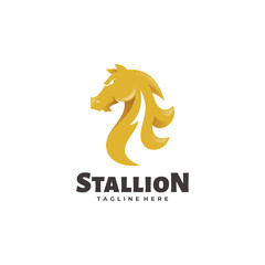 Horse Stallion Mustang Mascot Icon Logo