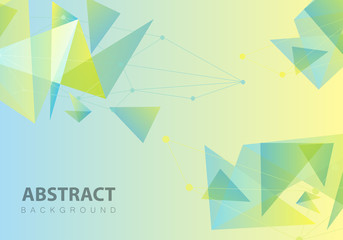 Abstract vector colorful background.Chaotically connected points and polygons, Elegant background for business presentations.