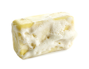 Soap bar on white background