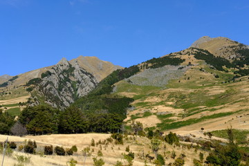 Fototapeta na wymiar Otago hills in Summer, Otago, New Zealand