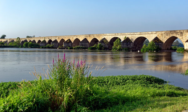 Beaugency old bridge in the Loire valley