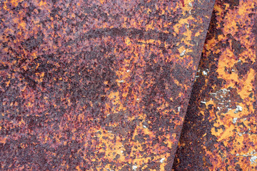 The surface rust steel old steel