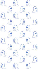 line flying ghost or spirit vector pattern illustration for halloween banner also can use for media social feed or story background
