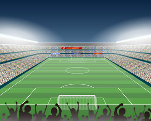 Football stadium, Night game
