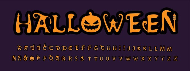 Unique font for the holiday Halloween.