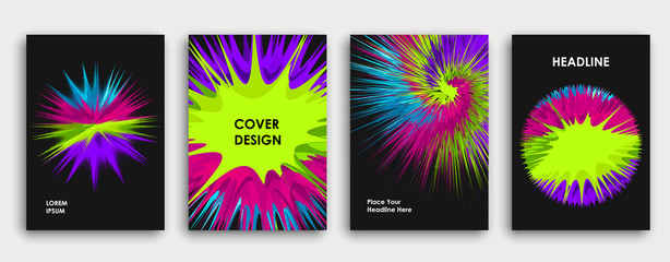 Multi-colored book cover page design, creative abstract background.