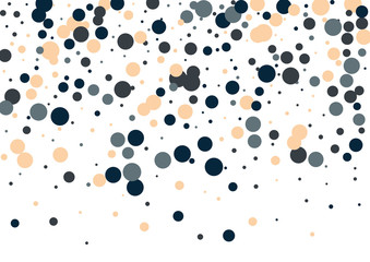 Festive color round confetti background. Abstract frame confetti texture for holiday, postcard, poster, website, carnivals, birthday and children's parties. Cover confetti mock-up. Wedding card layout