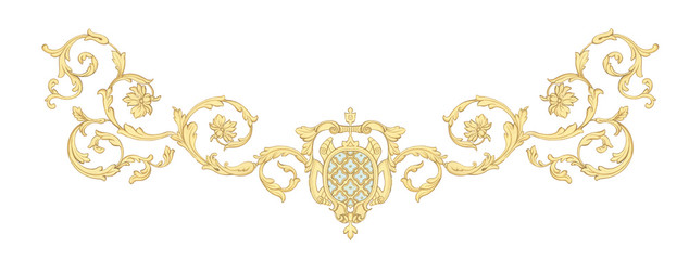 Decorative elegant luxury design.Vintage elements in baroque, rococo style.Design for cover, fabric, textile, wrapping paper .