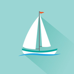 Sailboat icon vector