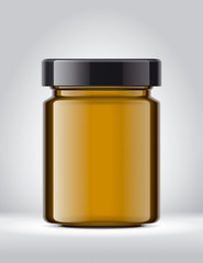 Glass Jar Mockup on Background. 