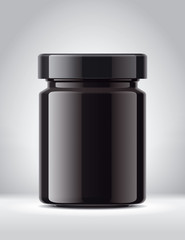 Glass Jar Mockup on Background. 